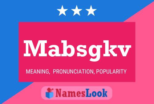 Mabsgkv 名字海报