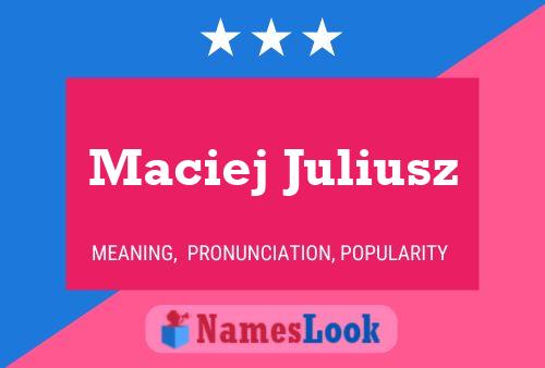 Maciej Juliusz 名字海报