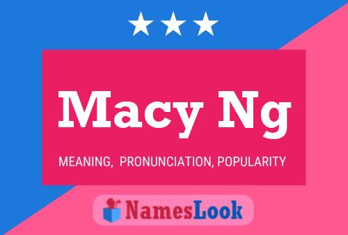 Macy Ng 名字海报