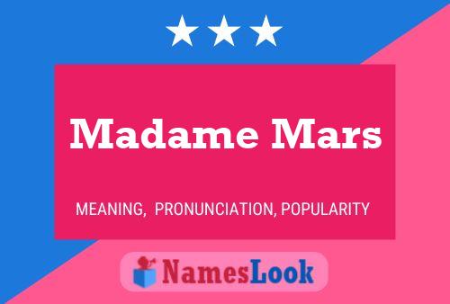 Madame Mars 名字海报