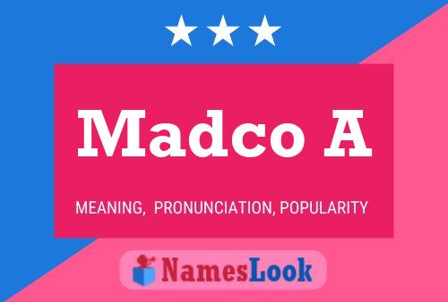 Madco A 名字海报