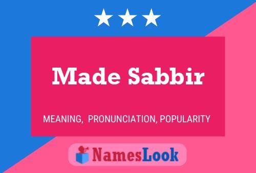 Made Sabbir 名字海报