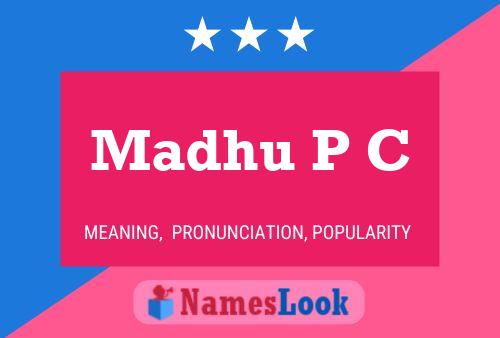 Madhu P C 名字海报