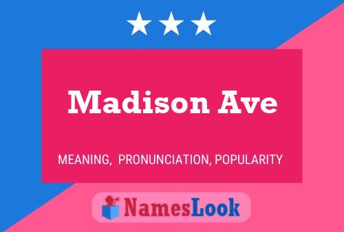 Madison Ave 名字海报