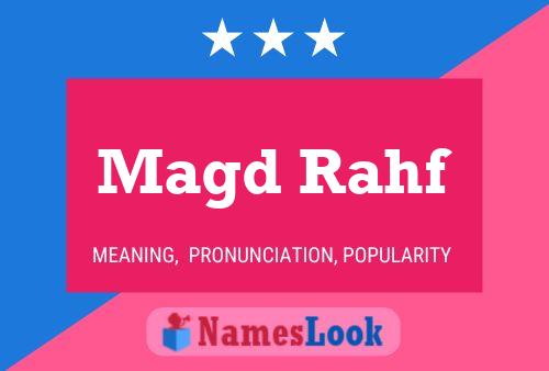 Magd Rahf 名字海报