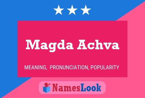 Magda Achva 名字海报