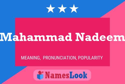 Mahammad Nadeem 名字海报