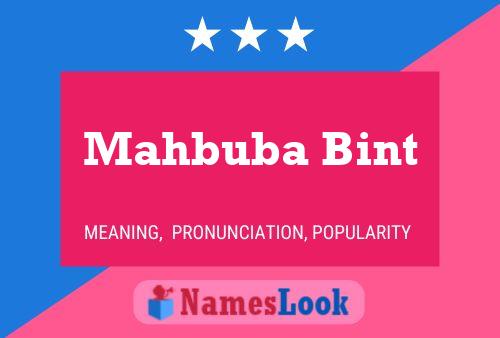 Mahbuba Bint 名字海报