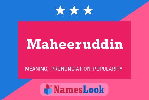 Maheeruddin 名字海报