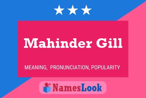 Mahinder Gill 名字海报