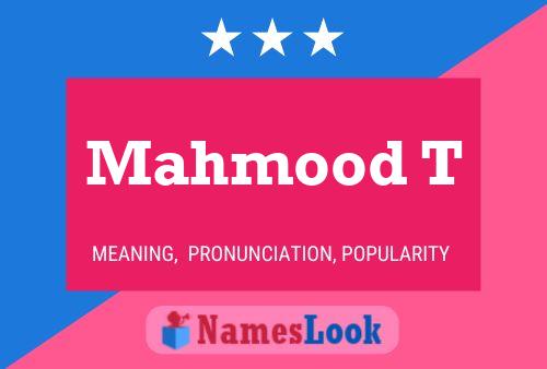 Mahmood T 名字海报