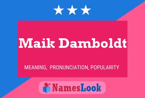 Maik Damboldt 名字海报