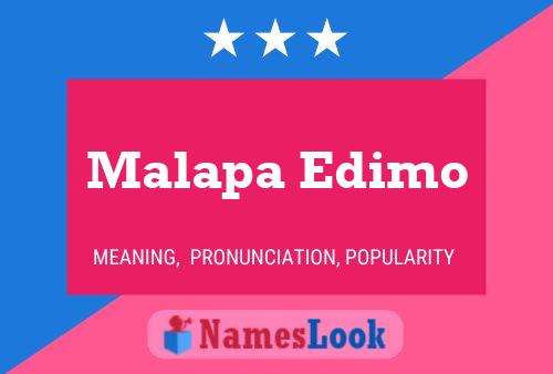 Malapa Edimo 名字海报