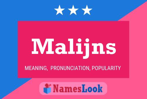 Malijns 名字海报