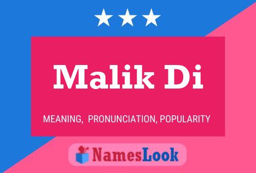 Malik Di 名字海报