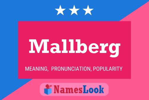 Mallberg 名字海报