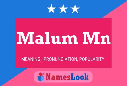 Malum Mn 名字海报