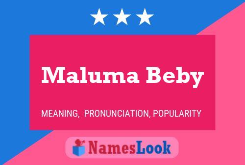 Maluma Beby 名字海报