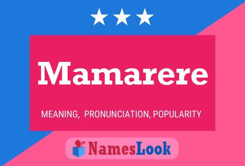 Mamarere 名字海报