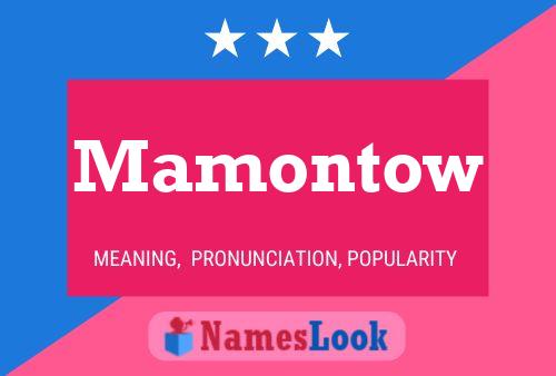 Mamontow 名字海报