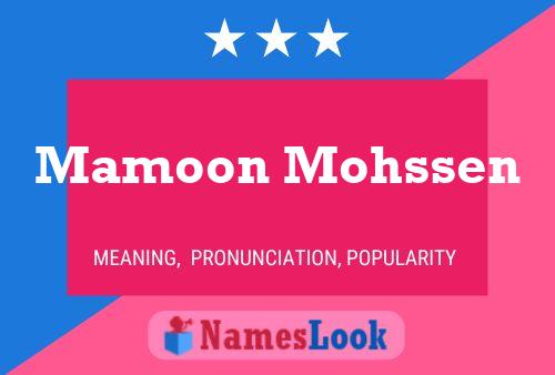 Mamoon Mohssen 名字海报