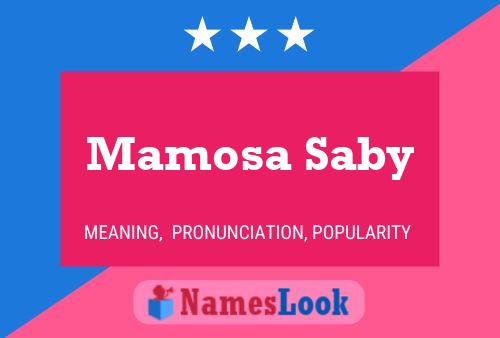 Mamosa Saby 名字海报