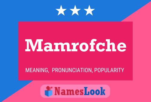 Mamrofche 名字海报