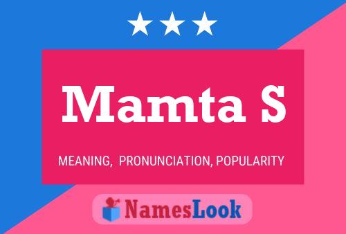 Mamta S 名字海报