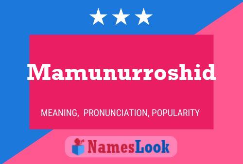 Mamunurroshid 名字海报