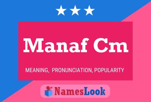 Manaf Cm 名字海报