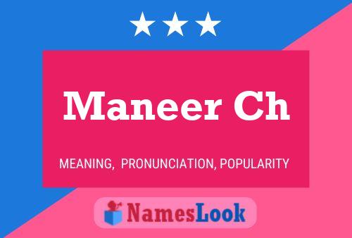 Maneer Ch 名字海报