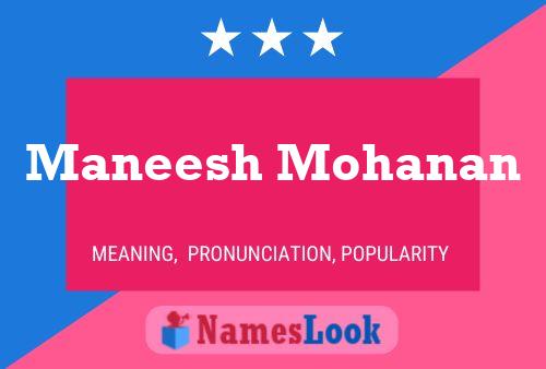 Maneesh Mohanan 名字海报