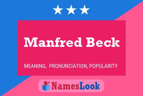 Manfred Beck 名字海报