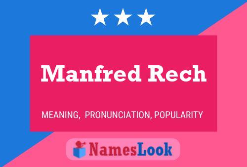 Manfred Rech 名字海报