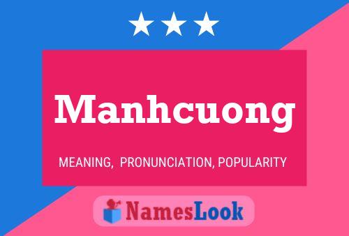 Manhcuong 名字海报