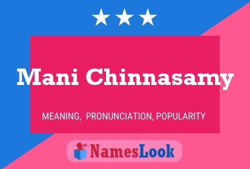 Mani Chinnasamy 名字海报