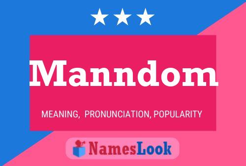 Manndom 名字海报