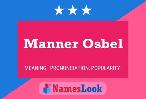 Manner Osbel 名字海报