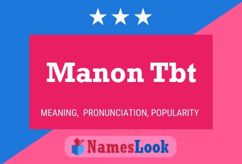 Manon Tbt 名字海报