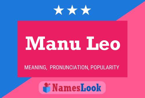 Manu Leo 名字海报