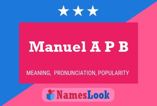 Manuel A P B 名字海报