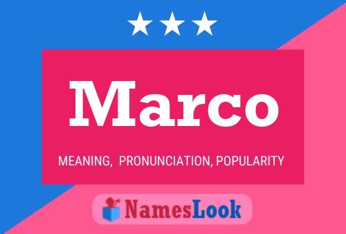 Marco 名字海报