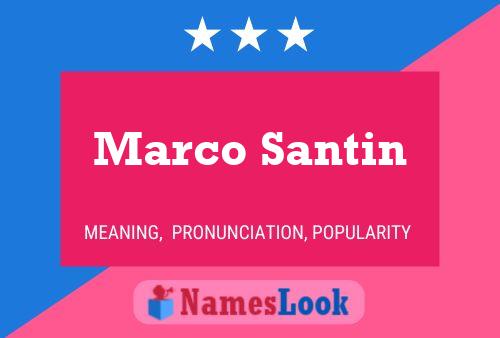 Marco Santin 名字海报