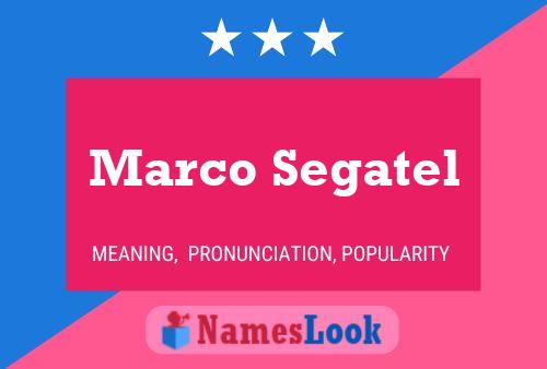 Marco Segatel 名字海报