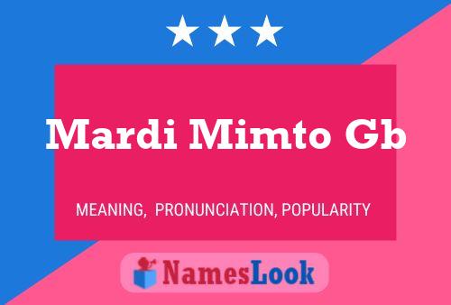 Mardi Mimto Gb 名字海报