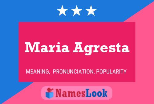 Maria Agresta 名字海报