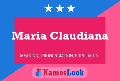 Maria Claudiana 名字海报