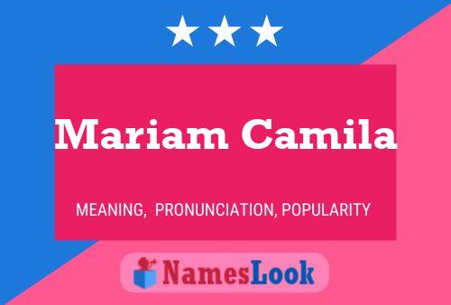 Mariam Camila 名字海报