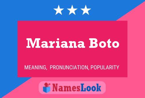 Mariana Boto 名字海报