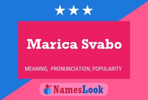 Marica Svabo 名字海报